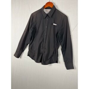 Columbia PFG Fishing Shirt Womens Black Tamiami II Long Sleeve Hiking Outdoor UV